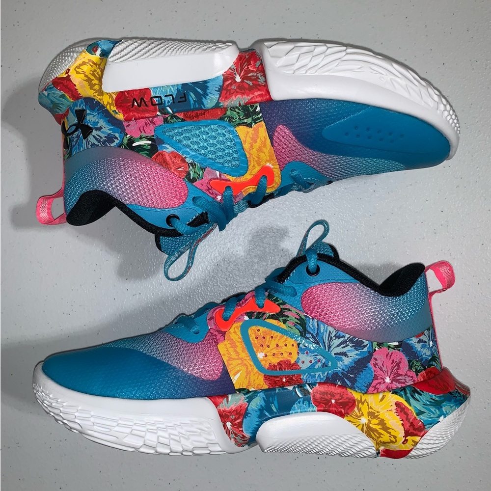 Under Armour Flow Breakthru 3 ‘Floral’ Basketball Shoes-Size 6 Women’s/4.5 Men’s - Picture 10 of 14